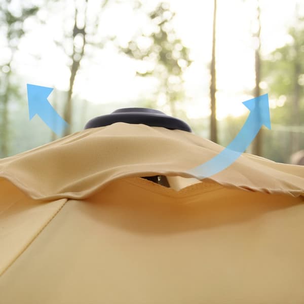 Aurinkovarjo, Nauti kauniista säästä varjossa, 300 cm, Beige