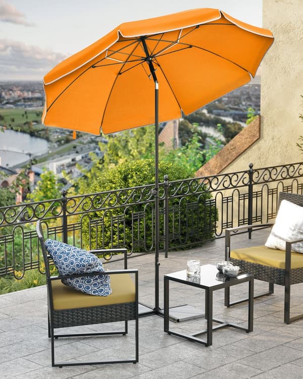Parasol, SONGMICS, Ø 160 cm, Blå
