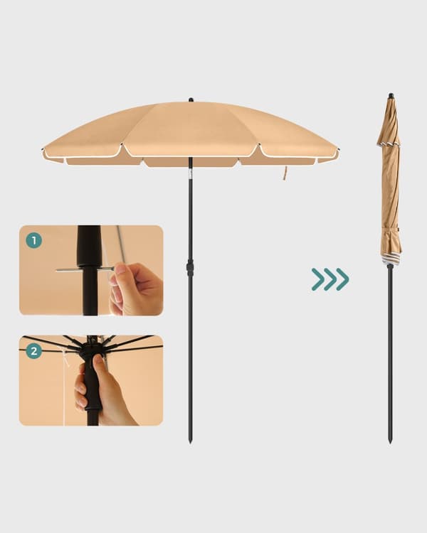 Aurinkovarjo, SONGMICS, Ø 160 cm, Sininen