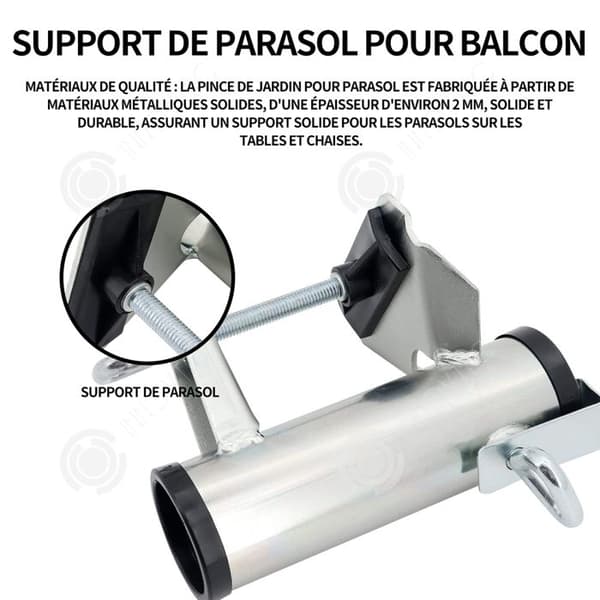 INN Parasollhållare maximal storlek 4,8cm parasollhållare universal parasollklämma för parasoll strand fisketerrass