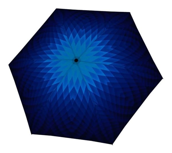 Doppler fickparaply blått för kvinnor och män - Carbonsteel Mini Slim Fusion Blue 286564