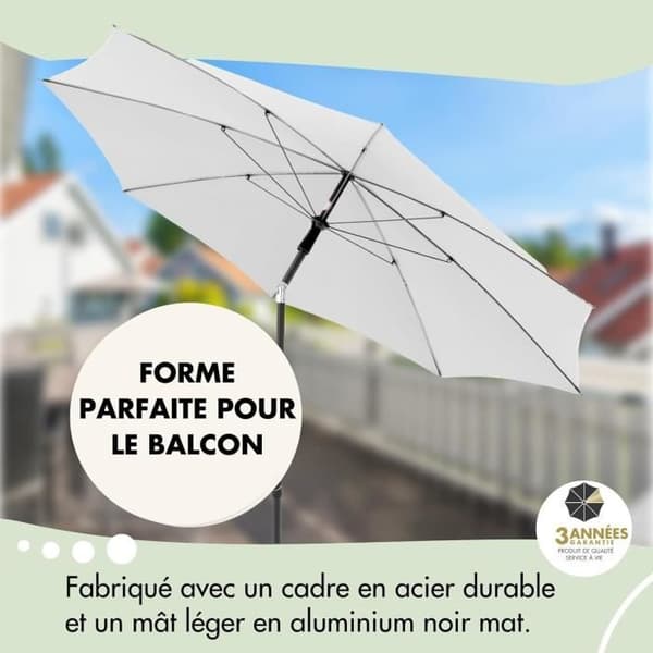 Parasol Doppler Rethink 200cm mörkgrå