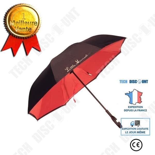 TD® inverterat paraply polka dubbel nylon ultrabeständig vattentät röd färg universell storlek 8 val UV regnskydd