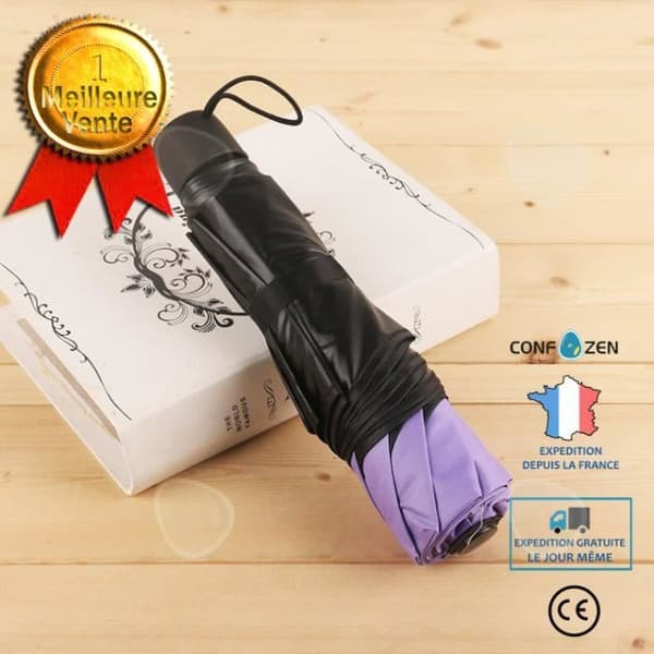 CONFO® Lotusbladsblomningen möter vatten, anti-ultraviolett svart plastsolskydd, parasoll, paraply