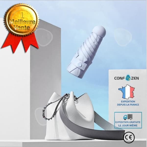CONFO® 50 % rabatt på vinylfällbart paraply regn eller glans Mini Bärbar Ultralätt Dual Usa Capsule Paraply