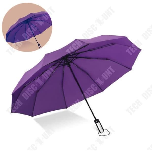 TD® 106 cm Soltät Vindtätt Solskydd Paraply Enhands Auto-Open Lila