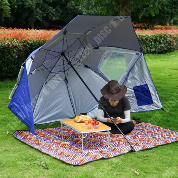 TD® Stort utomhusparaply Manuell förvaring Parasoll Jordplugg Fiskeparaply Strand Camping Pergola Vindtätt paraply Hopfällbar