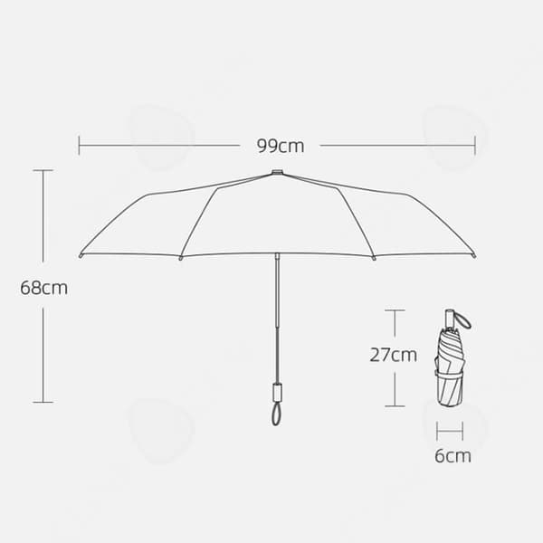 CONFO® Creative Cartoon Sol och Regn Solskydd Vinyl Paraply Dubbel användning Trippel Vuxen Paraply Paraply