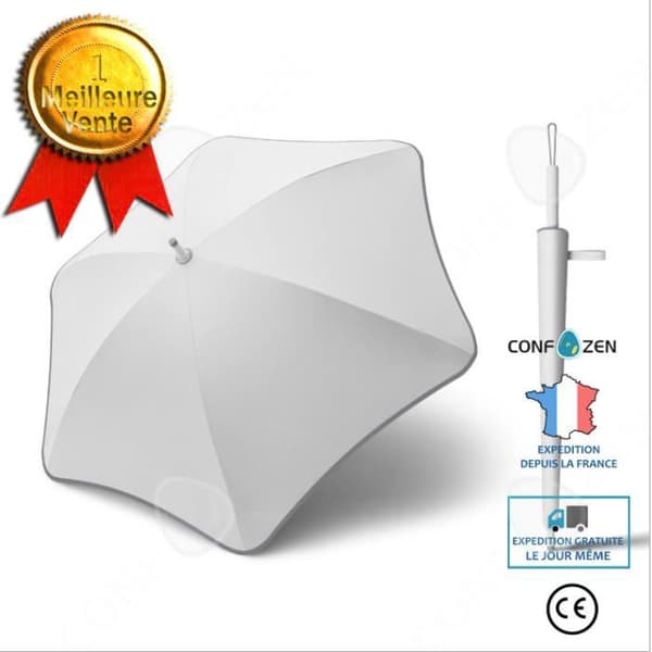 CONFO® Parasol 6 ben Manuell kontroll Rak paraply Reflektorvinkel säkerhetsvinkel Paraply Blomvinkel