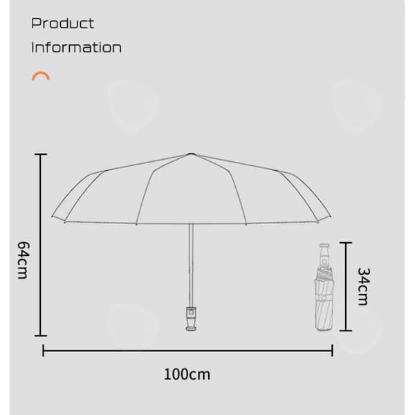 CONFO® Parasol helautomatisk nytt titan silver trifold paraply solskydd reklam paraply
