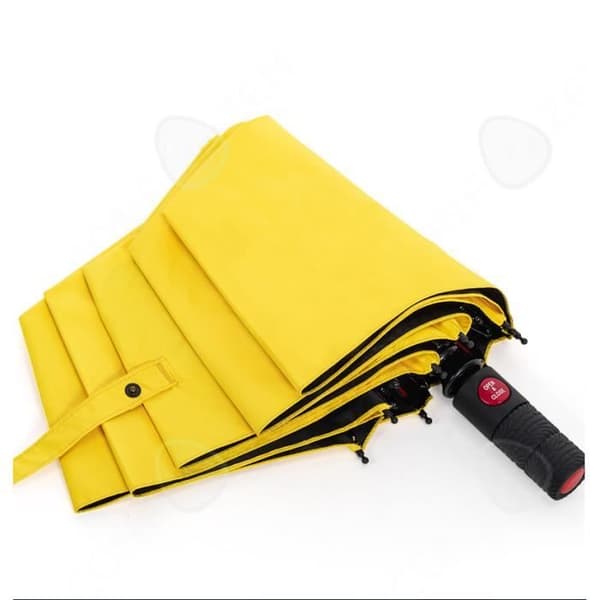 CONFO® Red Fiber Skeleton Trifold Automatisk Paraply Parasoll Solskyddsmedel Automatiskt Paraply