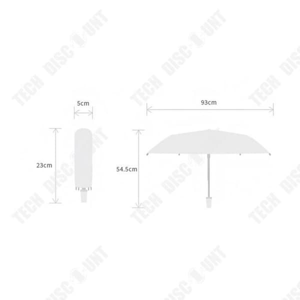 TD® hopfällbart vindtätt paraply högkvalitativt transparent paraply Sunny Outdoor 3-vikt paraply