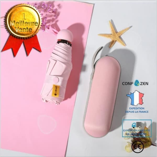 CONFO® 50 % rabatt Capsule Paraply Mini Sun Pocket Paraply Vinyl Sunny Rain Paraply Presentreklam Paraply Paraply