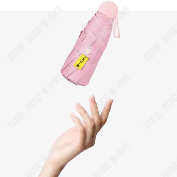 TD® 8 Bone Paraply Capsule Solskyddsmedel Solskyddsskydd Svart plastparaply Regn och regn Dubbel användning UV-skydd Bärbar