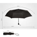 Miniatyrbild 3 av 4: TD® Fulton Black Folding Paraply 133 cm UV-ljus Polyester Canvas Paraply Bagagetillbehör mot regn eller nykter UV