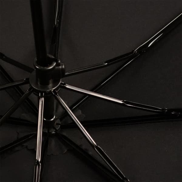 TD® Fulton Black Folding Paraply 133 cm UV-ljus Polyester Canvas Paraply Bagagetillbehör mot regn eller nykter UV