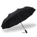 Miniatyrbild 1 av 4: TD® Fulton Black Folding Paraply 133 cm UV-ljus Polyester Canvas Paraply Bagagetillbehör mot regn eller nykter UV