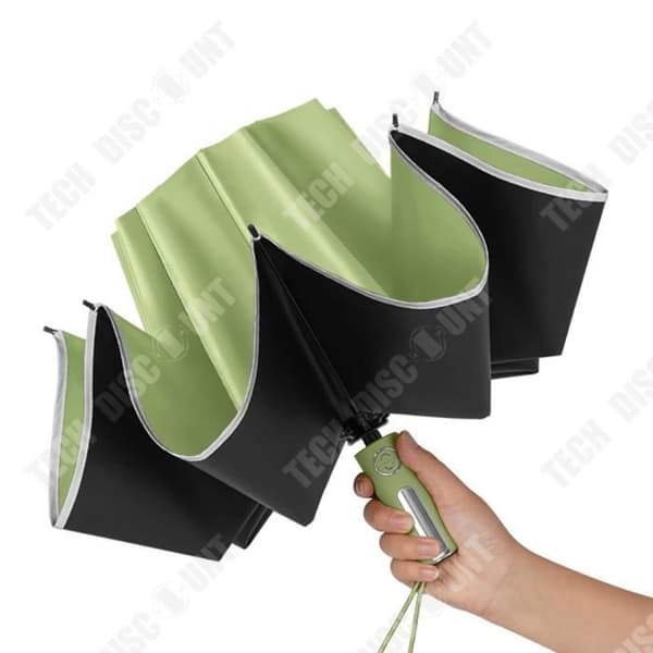 TD® Paraply i omvänt vinyl Diameter 107cm Solskydd och UV-skydd Högt reflekterande band Markparaply