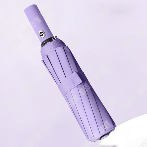 TD® Automatiskt fällbart paraply Diameter 105cm Svart gummi solskydd Effektivt mot vind Parasoll paraply