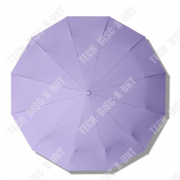 TD® Automatiskt fällbart paraply Diameter 105cm Svart gummi solskydd Effektivt mot vind Parasoll paraply