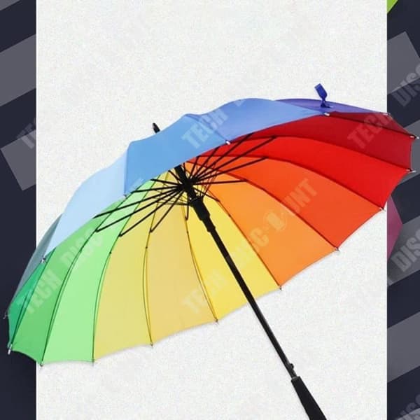 TD® Rainbow Umbrella 16 ridge paraplyram Starkt vindmotstånd Breddad paraplyyta Vattentät beläggning