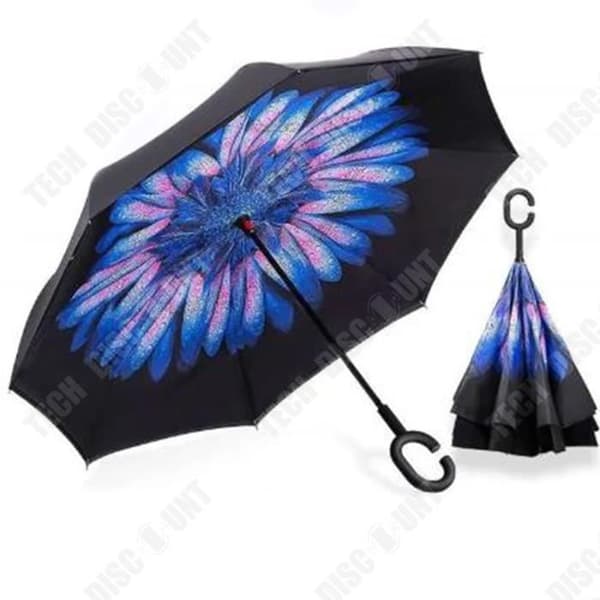 TD® rakt handtag C-format solskydd solskydd UV-skydd utomhusparaply solskydd dubbellager paraply inverterat paraply
