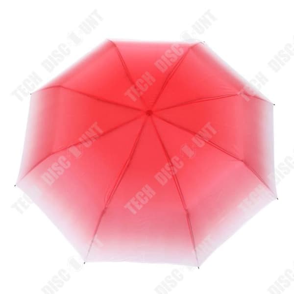 TD® Röd 21 tums 8K Dual-Use Creative Gradient Color Sunscreen Paraply Regn eller Glans Vikningspresent