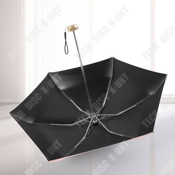 TD® Svart plast Vikbar Ultralätt Ultralätt Femfaldig platt UV-solskydd utomhussolskydd, UV-skydd, Portabel Regnig Regnig