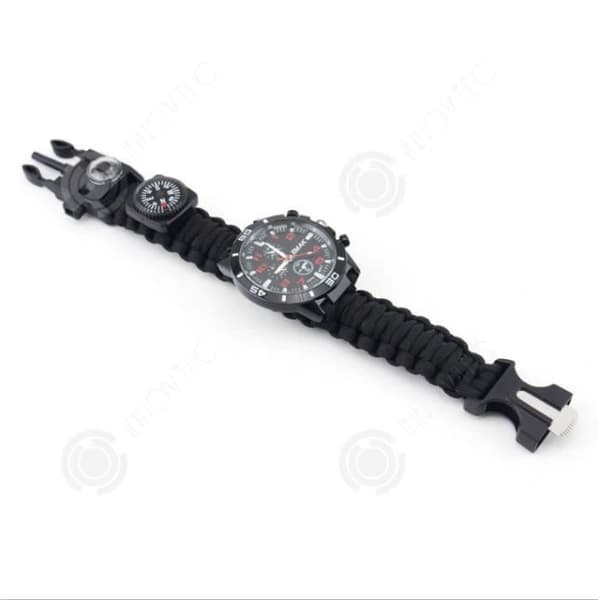 INN® Multifunktionssats för utomhussporter Camping Survival Magnesium Rod Snodd Paraply Flintstone Mount Armband