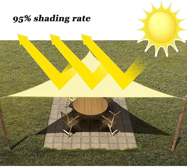 Vattentät Solsegel 3x5 m Solsegel / Segelduk-Beige/Grå UV-skydd för Utomhus