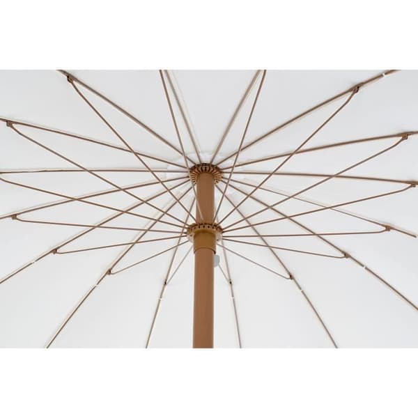 Parasoll - Okänt märke - Beige metallbrun bomull - Bredd 170cm - Optimalt skydd