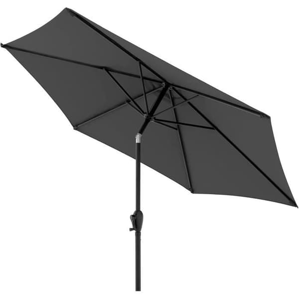 Doppler Parasol Jack 250cm mörkgrå - Rund parasoll för balkong terrass - Fällbar parasoll - Balkong parasoll - Manuell parasoll