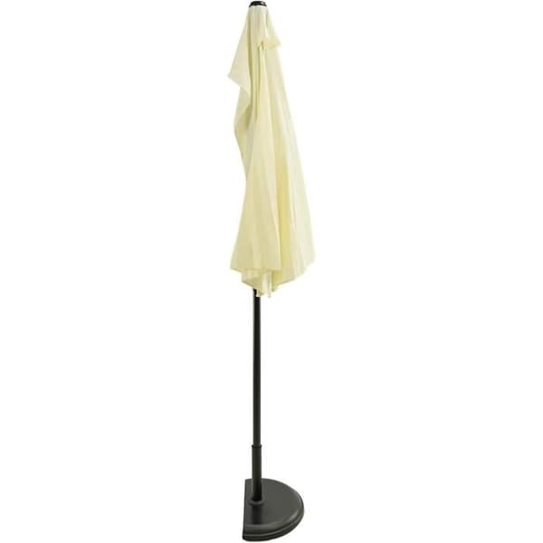Rund aluminium parasoll för trädgård 270 x 135 x 250 cm, beige, beige, Extra-Stor - MEGA SHOP ITALIA