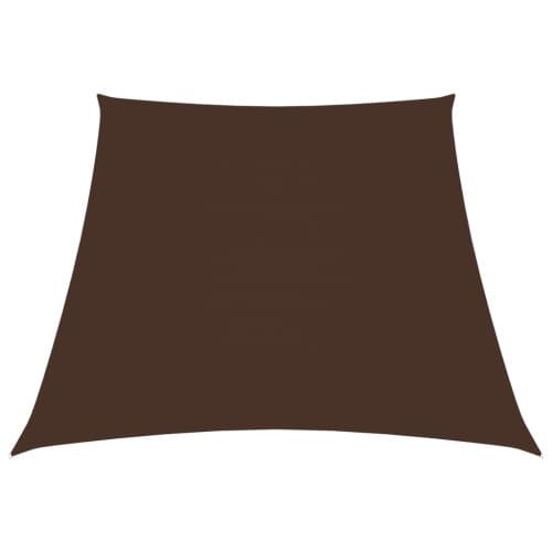 Solsegel oxfordtyg trapets 2/4x3 m brun