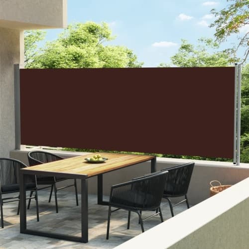Infällbar sidomarkis 600x160 cm brun