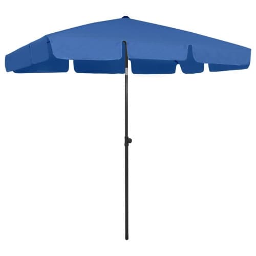 Strandparasoll azurblå 200x125 cm