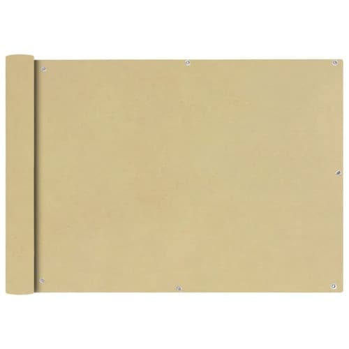 Balkongskärm oxfordtyg 75 x 600 cm beige