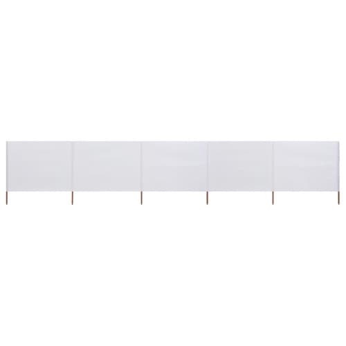 Vindskydd 5 paneler tyg 600x160 cm sandvit