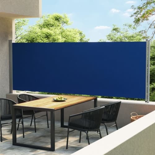 Infällbar sidomarkis 600x160 cm blå