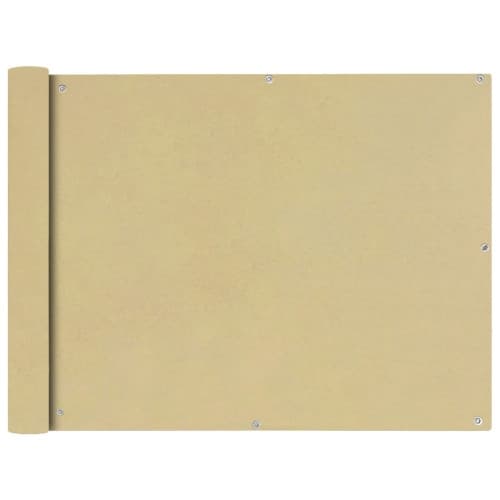 Balkongskärm oxfordtyg 90 x 400 cm beige