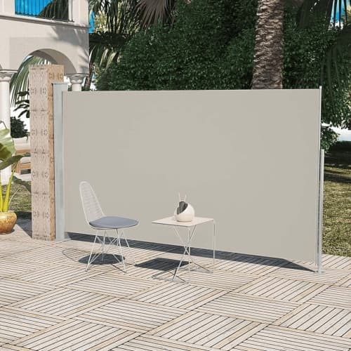 Sidomarkis för uteplats 160 x 300 cm gräddvit