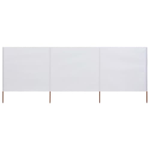 Vindskydd 3 paneler tyg 400x160 cm sandvit
