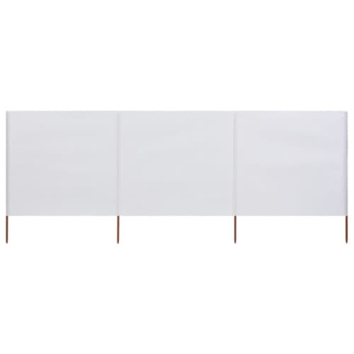 Vindskydd 3 paneler tyg 400x80 cm sandvit