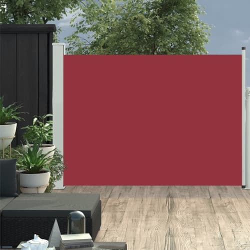 Infällbar sidomarkis 120x500 cm röd