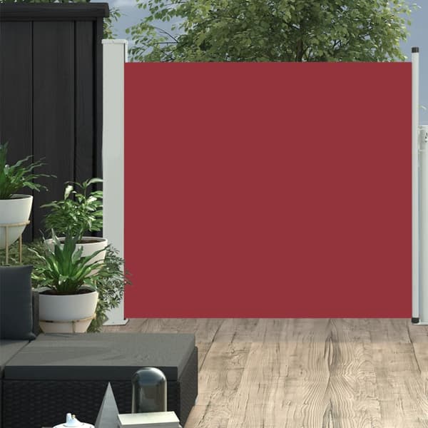 Infällbar sidomarkis 100x300 cm röd