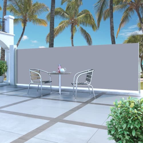Infällbar sidomarkis 160 x 500 cm gräddvit
