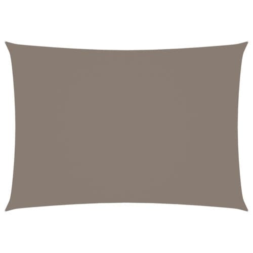 Solsegel oxfordtyg rektangulärt 4x5 m taupe