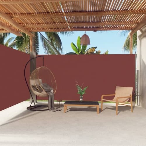 Infällbar sidomarkis 180x600 cm brun