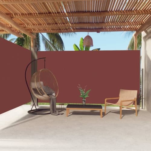 Infällbar sidomarkis 200x600 cm brun