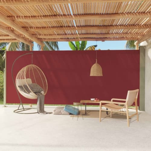 Infällbar sidomarkis 220x600 cm röd